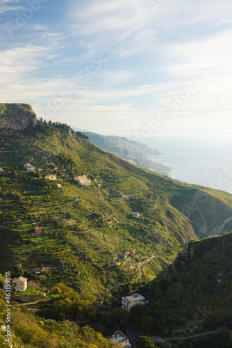 The panorama of Taormina, Sicily, Italy 