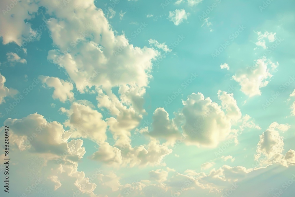 A single-engine aircraft soaring through a bright blue sky filled with white clouds A single-engine aircraft soaring through a bright blue sky filled with white clouds