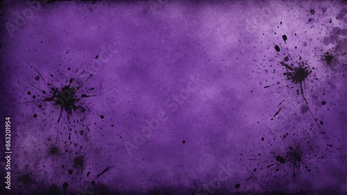 Purple color or violet splattered grunge texture background. Purple paint splatter background. © Leon