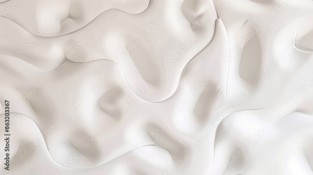 Obraz premium White orthopedic mattress with ample text space hypoallergenic foam for spine alignment and pressure relief Top view backdrop