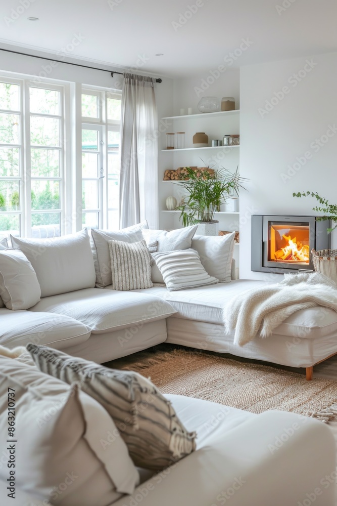 Cozy Living Room with Fireplace Cozy Living Room with Fireplace