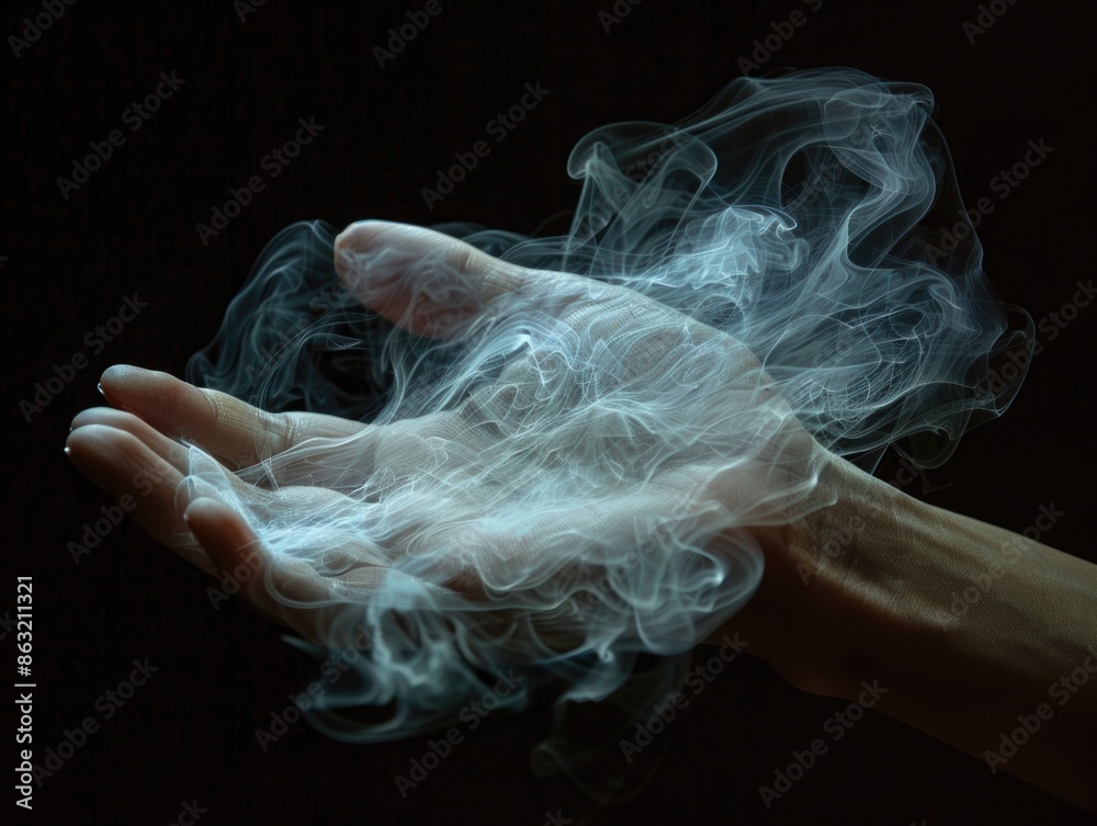 Fototapeta premium Hand with Smoke