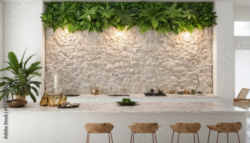 Fototapeta Naklejka Na Ścianę i Meble -  modern living room with fireplace