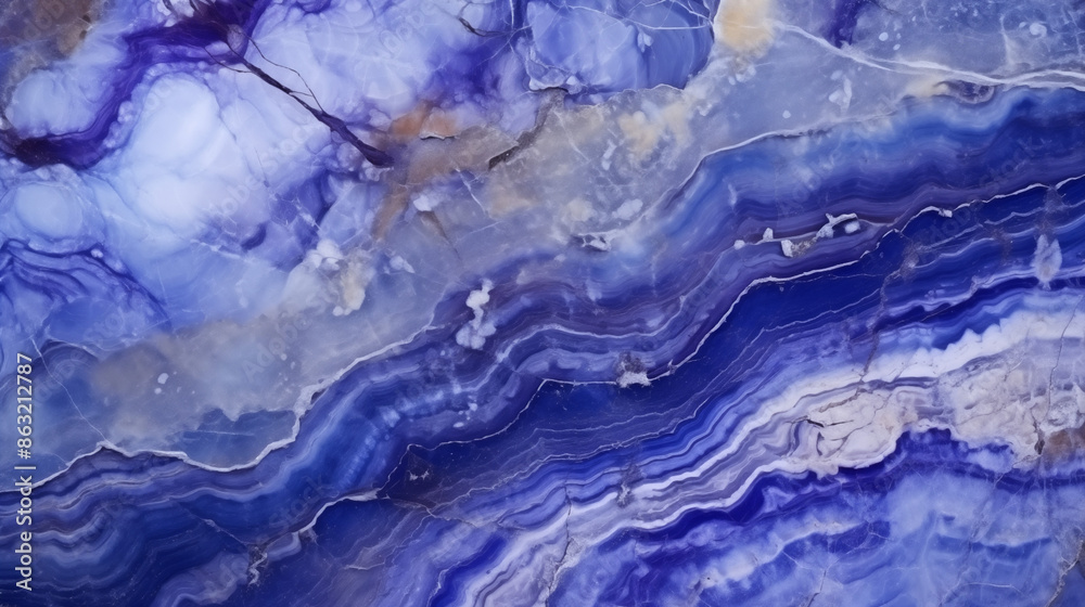 Fototapeta premium Sodalite Gemstone, Abstract Image, Texture, Pattern Background, Wallpaper, Background, Cell Phone Cover and Screen, Smartphone, Computer, Laptop, Format 9:16 and 16:9 - PNG