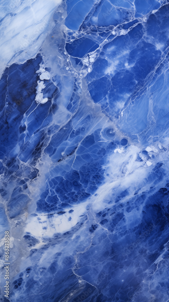 Obraz premium Sodalite Gemstone, Abstract Image, Texture, Pattern Background, Wallpaper, Background, Cell Phone Cover and Screen, Smartphone, Computer, Laptop, Format 9:16 and 16:9 - PNG