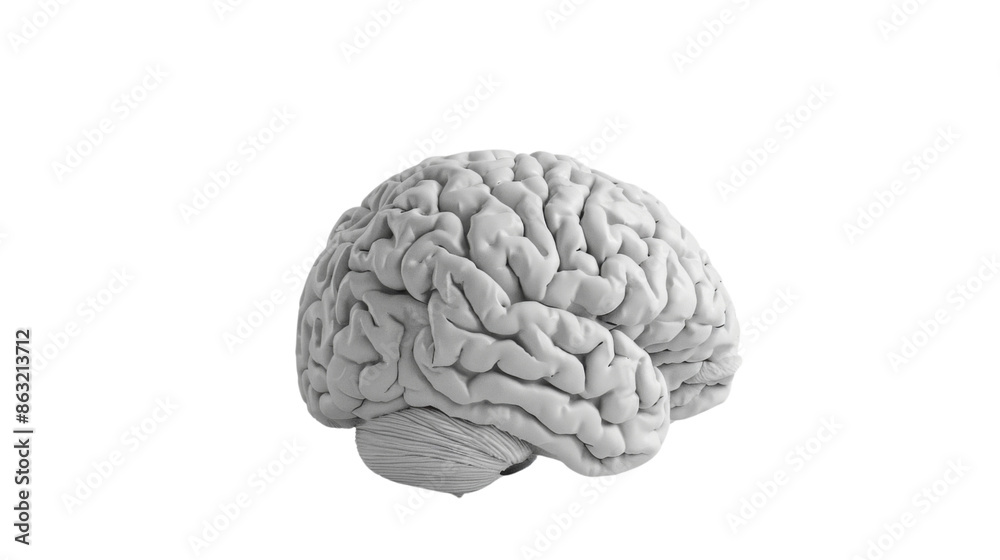 Brain grey on transparent background Brain grey on transparent background