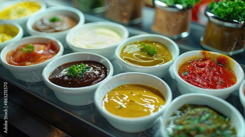 Various condiment selection