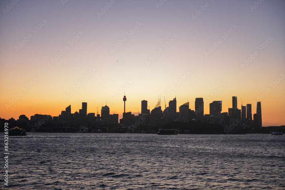 sunset over city sunset over city