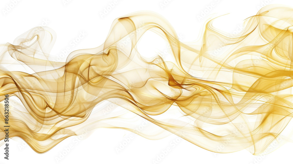 Abstract gold smoke on transparent background Abstract gold smoke on transparent background