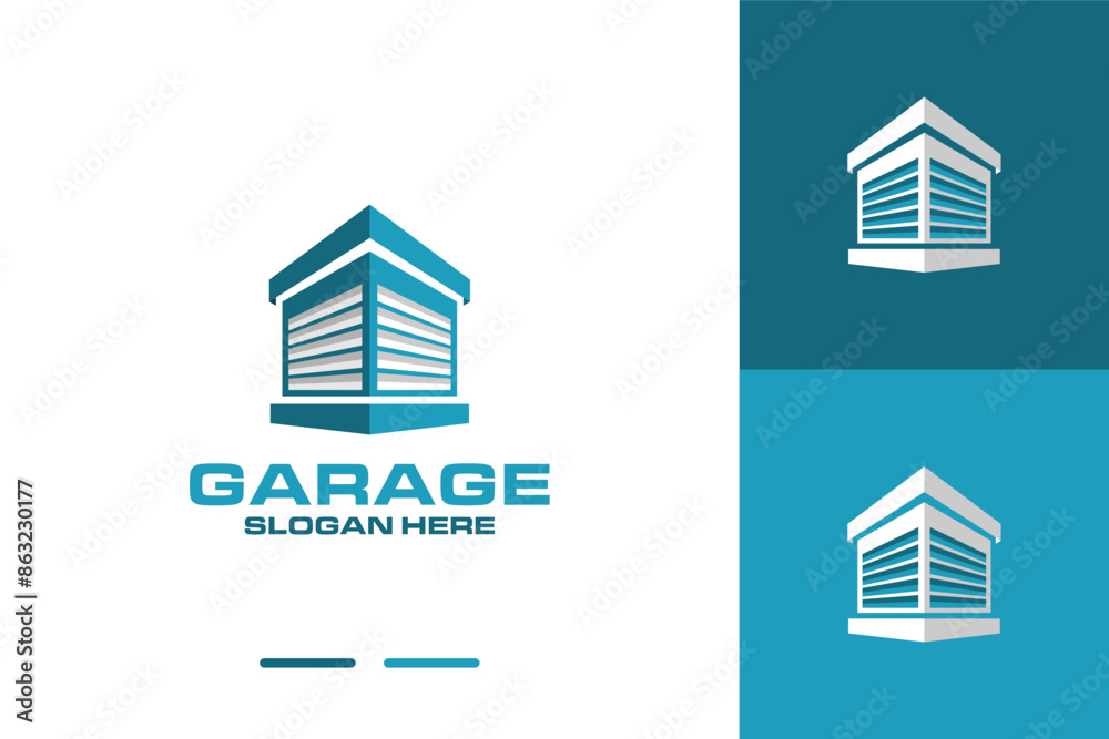 Luxury garage logo design vector icon Luxury garage logo design vector icon