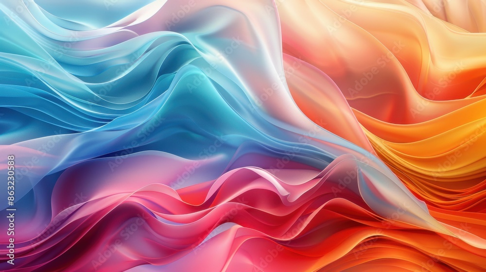 Abstract background with smooth, flowing lines in shades of pink, blue, and orange, creating a dynamic and ethereal visual effect. Abstract background with smooth, flowing lines in shades of pink, blue, and orange, creating a dynamic and ethereal visual effect.