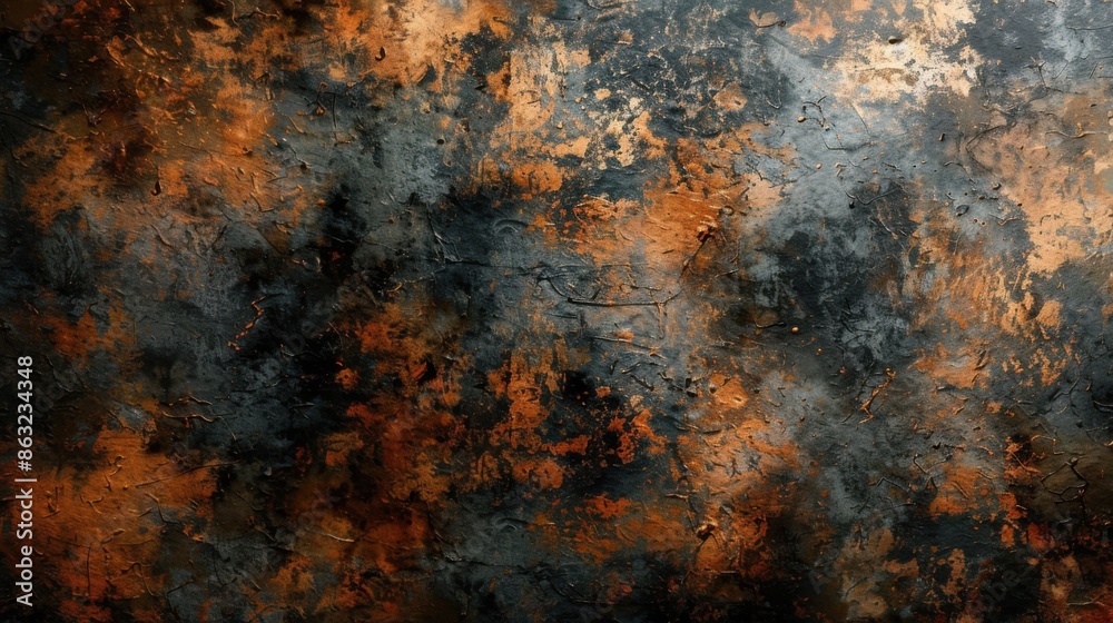 A dark, rustic texture with a mix of copper and bronze tones, featuring grunge and old weathered patterns with a distressed look. A dark, rustic texture with a mix of copper and bronze tones, featuring grunge and old weathered patterns with a distressed look.