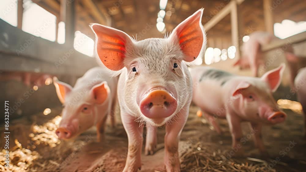 Rural Pig Farming: Livestock in Agricultural Setting