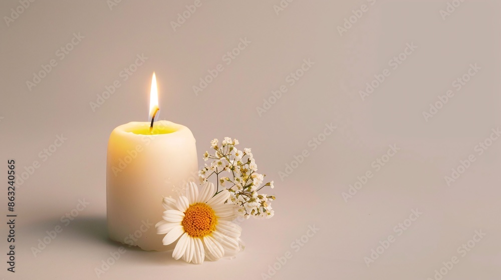 Isolated White Candle Mockup Isolated White Candle Mockup