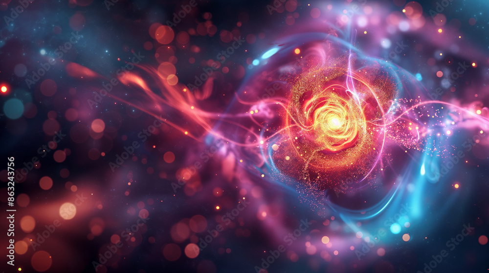 light colors abstract Physics quantum and scientific background 
