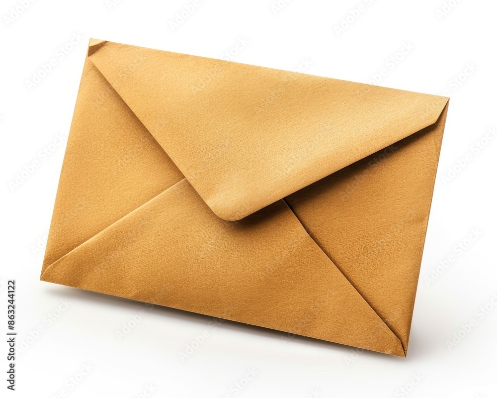 A plain brown envelope isolated on a white background. A plain brown envelope isolated on a white background.