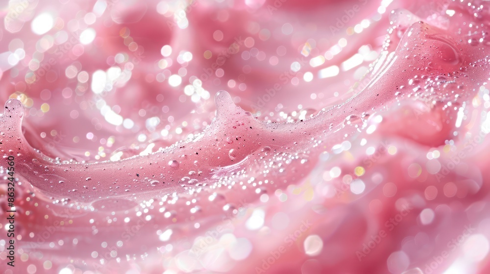 A close up of the texture and structure of pink gel A close up of the texture and structure of pink gel