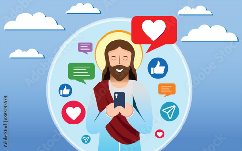 Jesus online chat, mobile phone