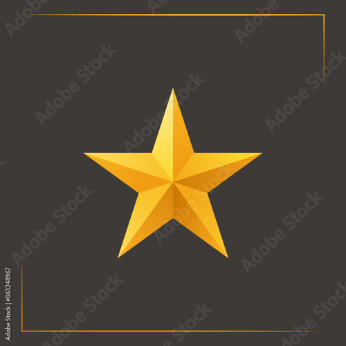 Golden star [vector illustration] photo