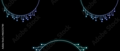 Digital technology Financial analysis concept, internet network speed, connection blue green background, cyber nano information, abstract communication, innovation