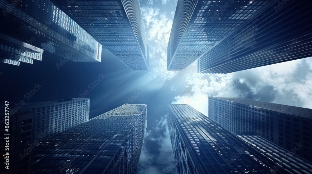 A captivating night view of high-rise buildings in a modern city, showcasing the dramatic skyline reaching up toward a partly cloudy night sky, accentuated with cinematic lighting. A captivating night view of high-rise buildings in a modern city, showcasing the dramatic skyline reaching up toward a partly cloudy night sky, accentuated with cinematic lighting.