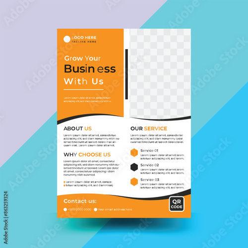 Corporate creative colorful business flyer template. perfect for creative professional business. Corporate business flyer, orange, marketing, business proposal, promotion, advertise, publication, 
