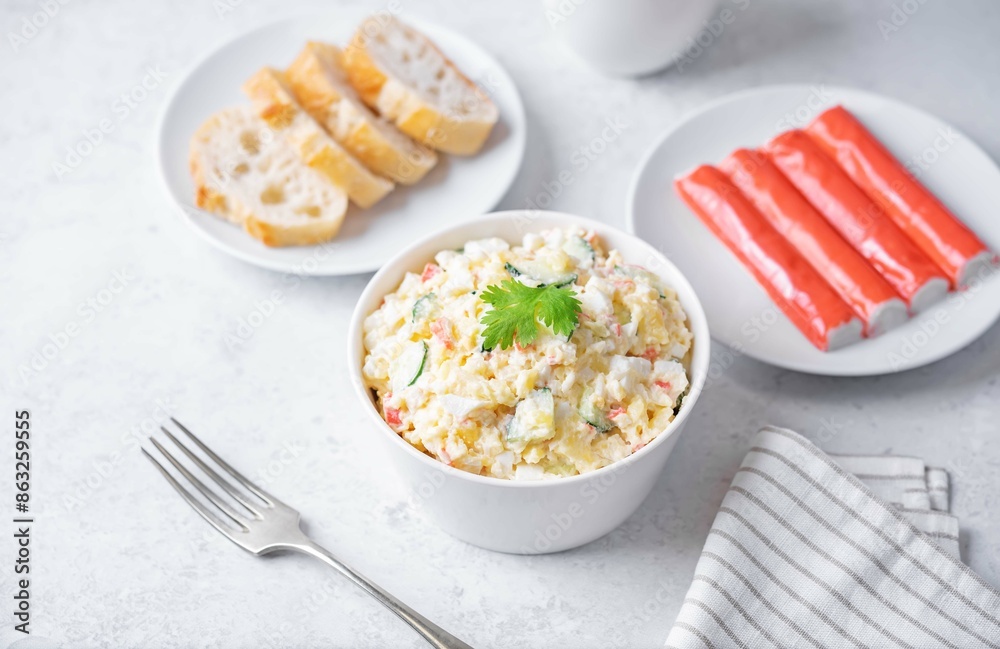 Japanese potato salad in a bowl Japanese potato salad in a bowl