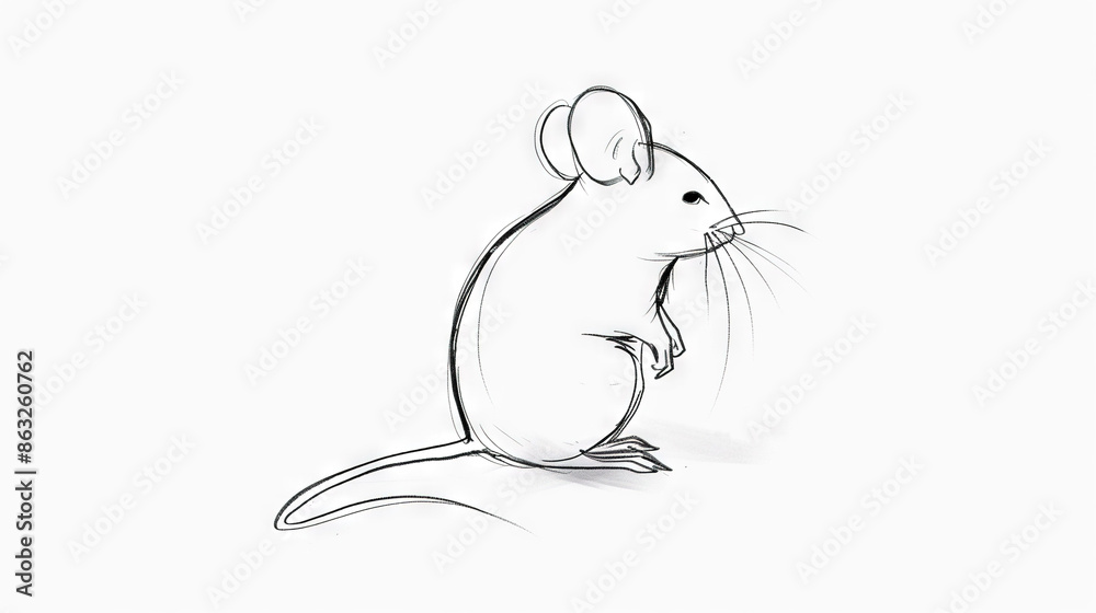 An illustration depicts a rat positioned upright with its forelimbs resting atop its hind legs, turned away from the observer An illustration depicts a rat positioned upright with its forelimbs resting atop its hind legs, turned away from the observer