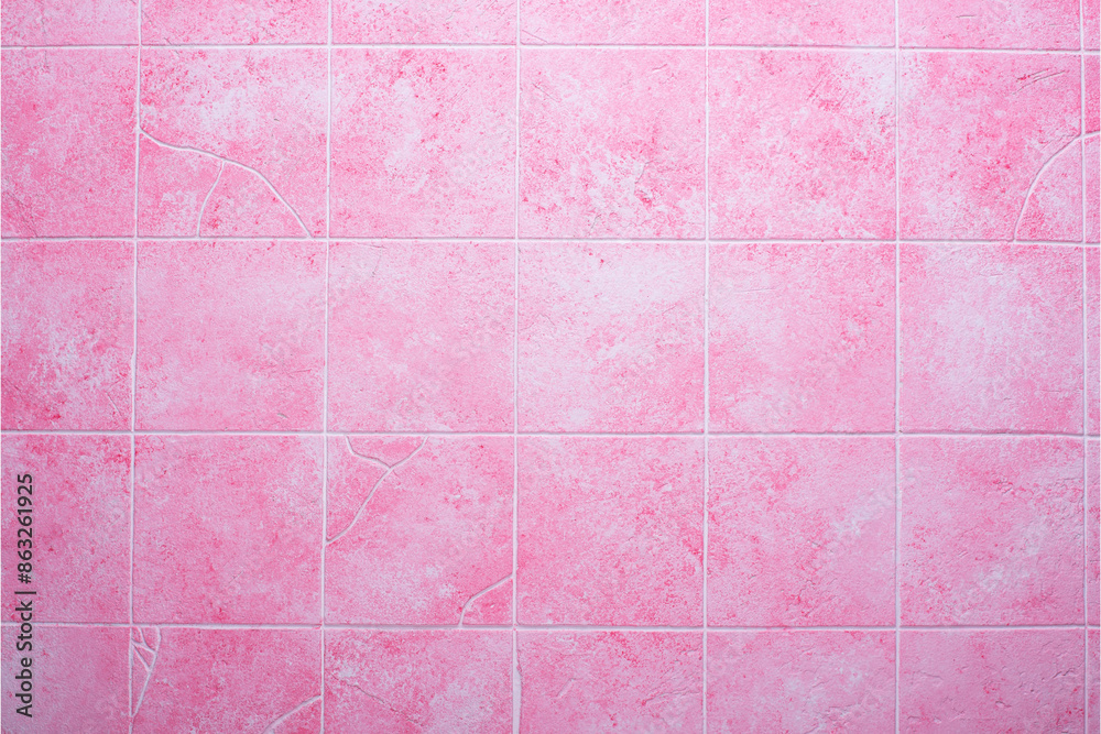 Fototapeta premium Pink Tiles, Tile Background, Pink Background