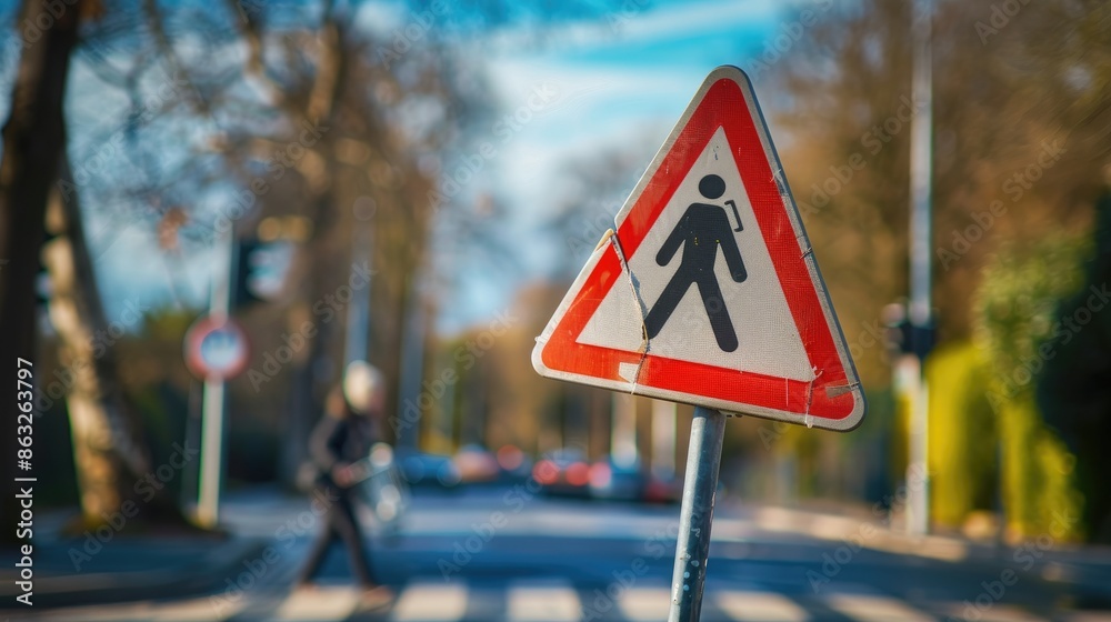 Pedestrian Crossing Traffic Sign Pedestrian Crossing Traffic Sign