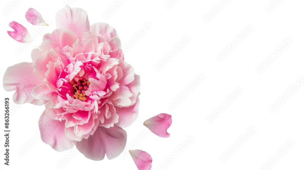 Pink peony on transparent background Pink peony on transparent background