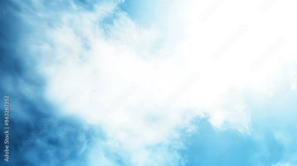 Blue sky with white clouds and bright sunlight. Perfect for a background or overlay. Blue sky with white clouds and bright sunlight. Perfect for a background or overlay.