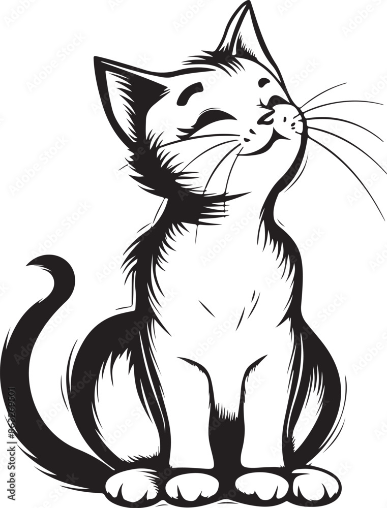 Obraz premium cat vector kitten icon logo cartoon character illustration doodle Cat Vector white Background
