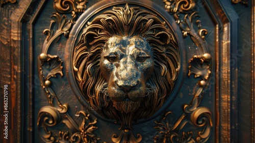 Lion Head Door Emblem © TheWaterMeloonProjec