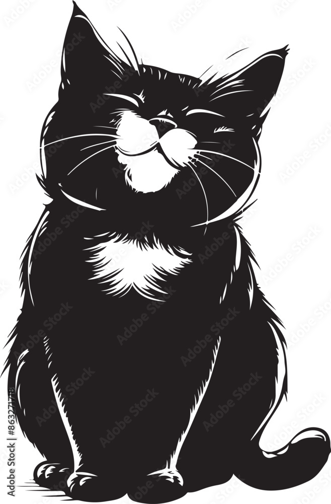 Obraz premium cat vector kitten icon logo cartoon character illustration doodle Cat Vector white Background