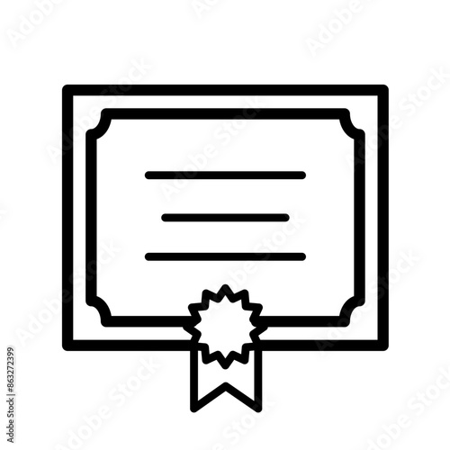  diploma, certificate, certificate of completion - vector icon