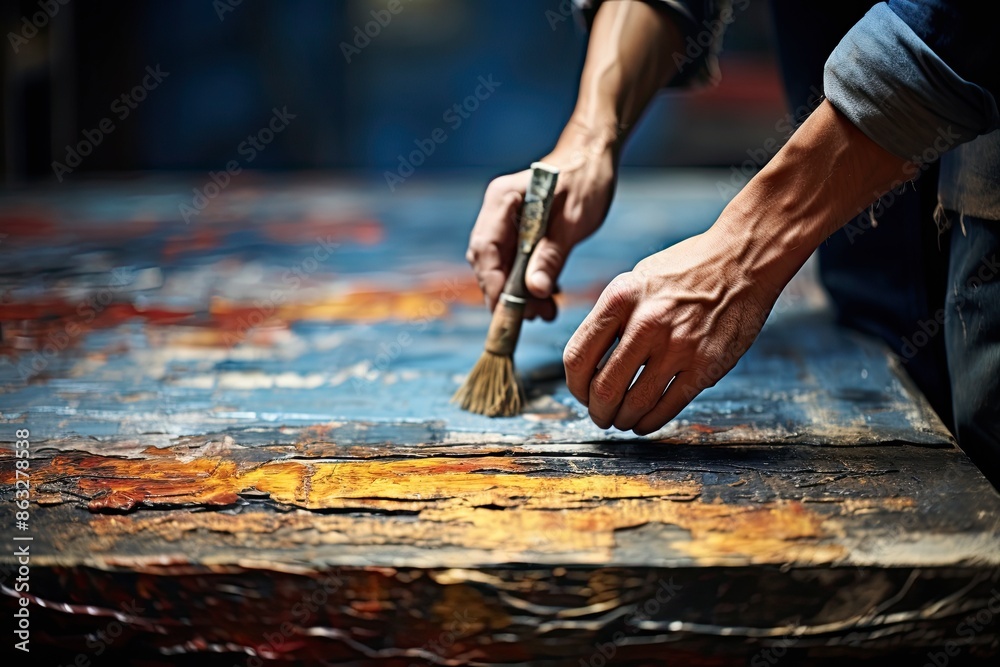 Ensure there's a balance between dark, gritty textures and lighter, foggy elements to maintain interest and complexity.