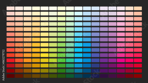 Vector color palette. Color template for artists. Paint chart for your design