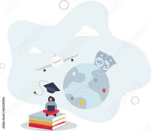 Study abroad programs for global education learning .International knowledge learning from foreign university, school or college .