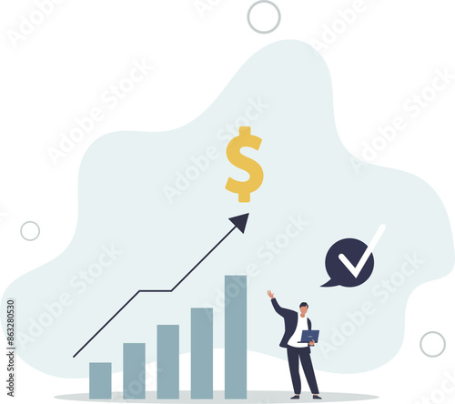 Paid advertising and marketing boost for sales growth .Brand recognition campaign with purchased ads, commercials and banners for company profit development.flat illustration.