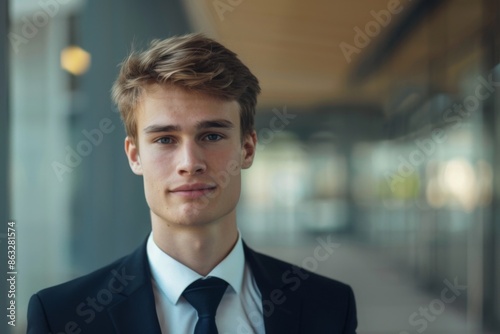 Portrait of a young male accountant