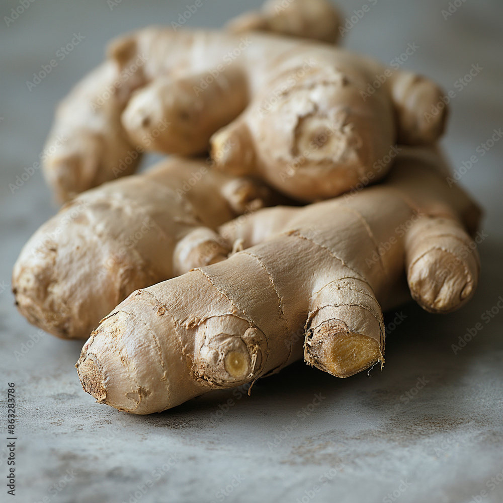 Fototapeta premium ginger root on a table