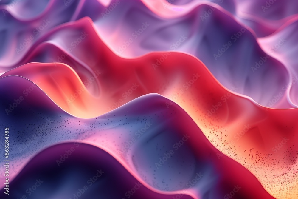 Obraz premium Abstract Wavy Pattern in Purple and Red Tones