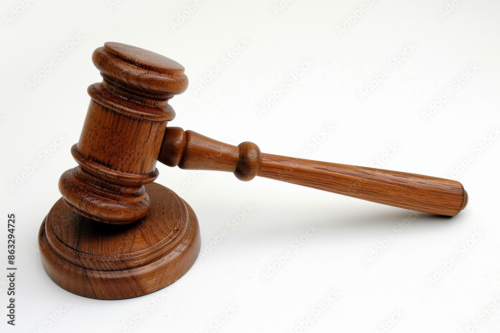 Wooden judge's gavel on white background. Justice, law and authority symbol. Legal services, court-related articles and judicial concepts. Wooden judge's gavel on white background. Justice, law and authority symbol. Legal services, court-related articles and judicial concepts.