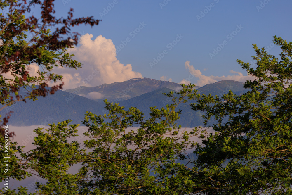 Clouds and fog over mountains in Rize, Turkey Clouds and fog over mountains in Rize, Turkey
