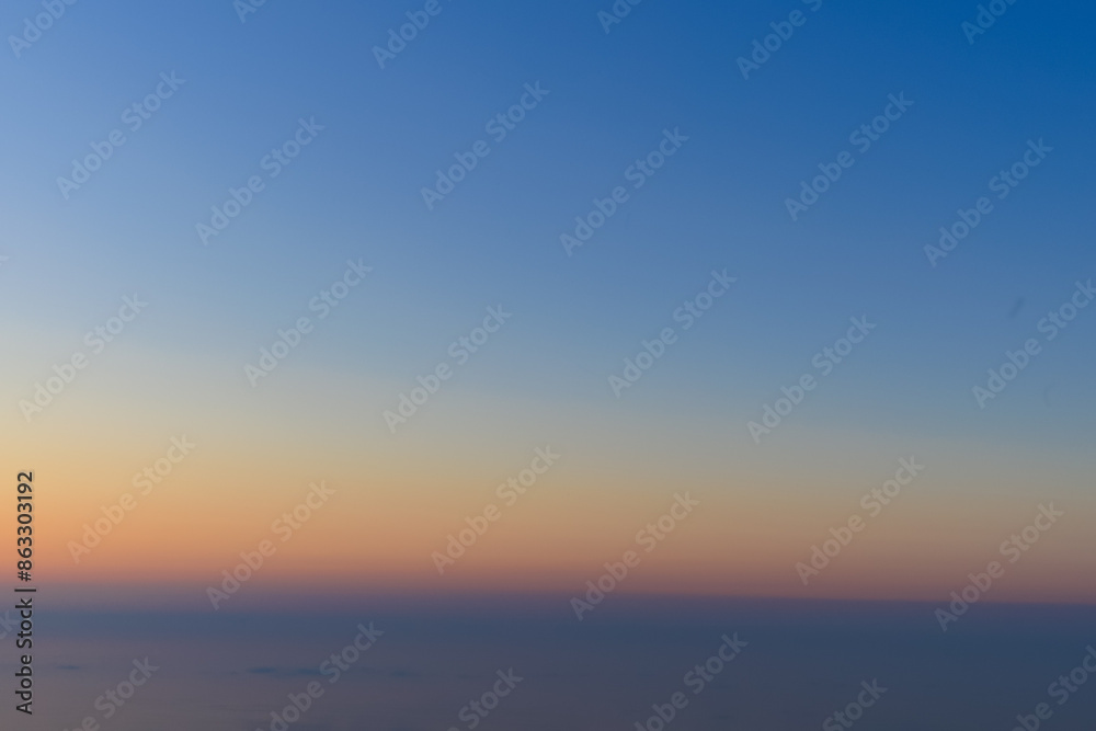 Landscape horizon line in the mountains, pink orange sunset and blue mountains. Landscape horizon line in the mountains, pink orange sunset and blue mountains.