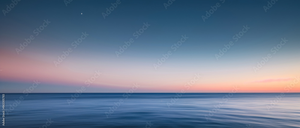 Serene Ocean Horizon at Sunset with Gentle Ripples. Serene Ocean Horizon at Sunset with Gentle Ripples.