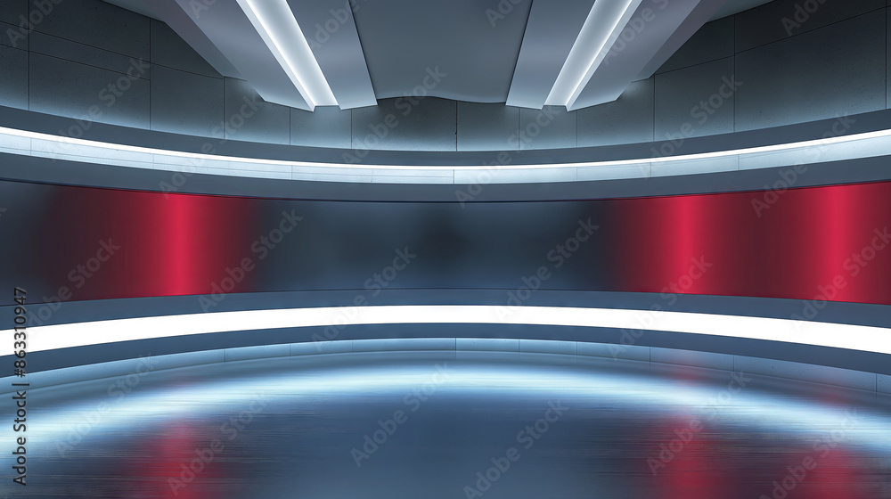 Television studio, virtual studio set. ideal for green screen compositing Television studio, virtual studio set. ideal for green screen compositing