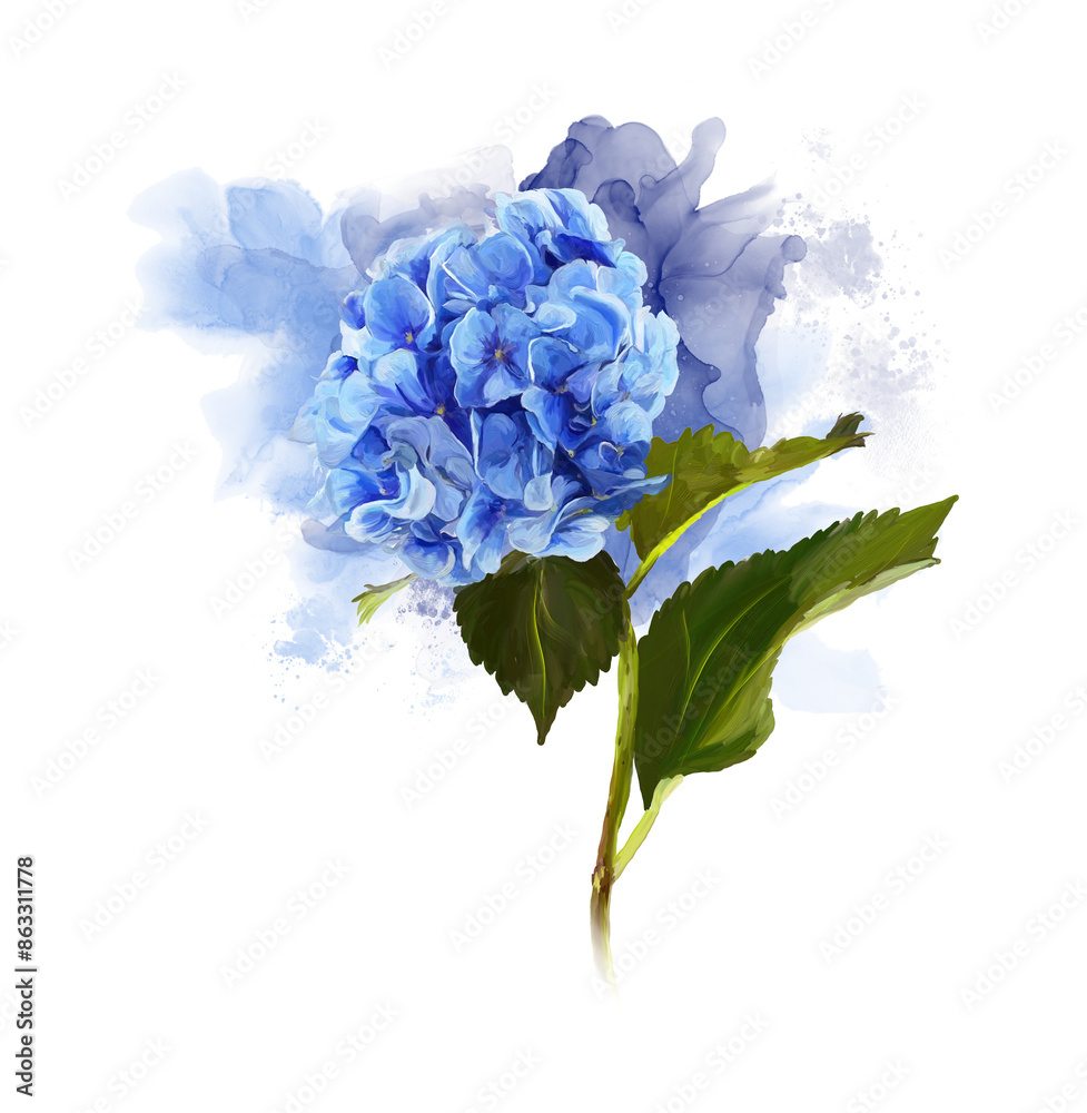 Obraz premium blue hydrangea flowers