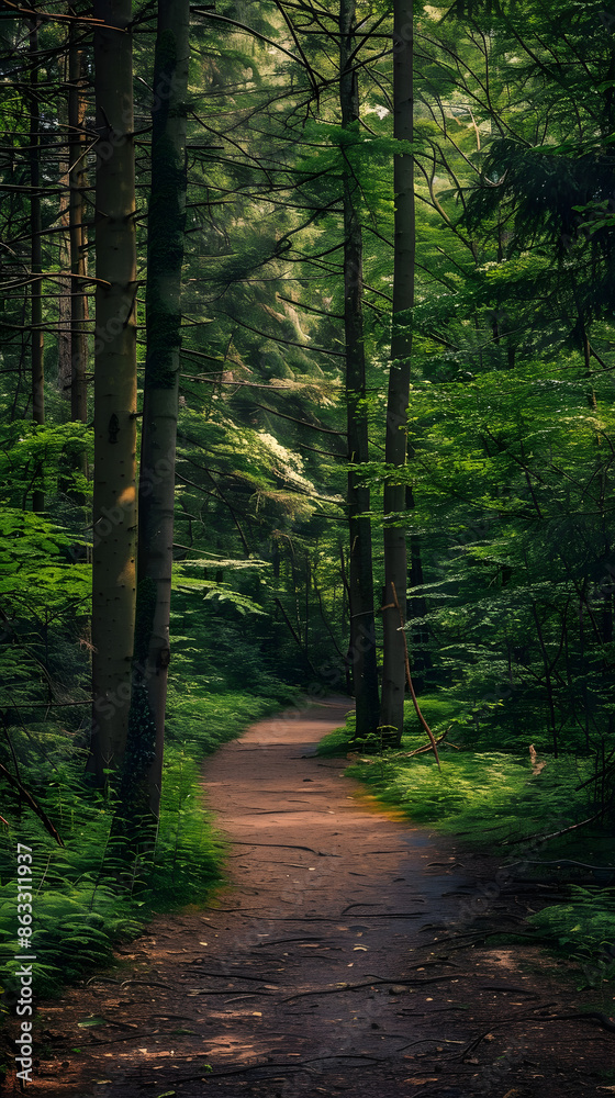 Fototapeta premium footpath in the woods